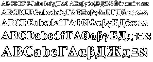 Outline Bold in IconEdit Font Library