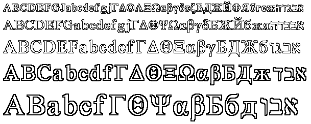 Outline in IconEdit Font Library