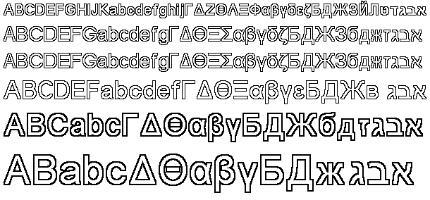 Outline in IconEdit Font Library