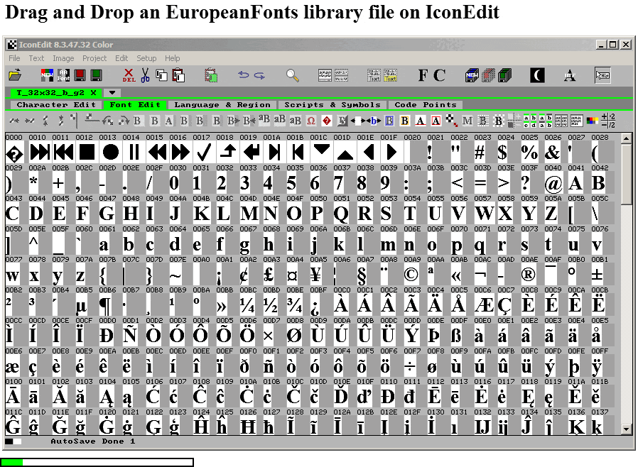 How to make a Unicode multi language font